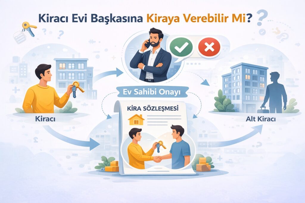 kiracı evi başkasına kiraya verebilir mi
