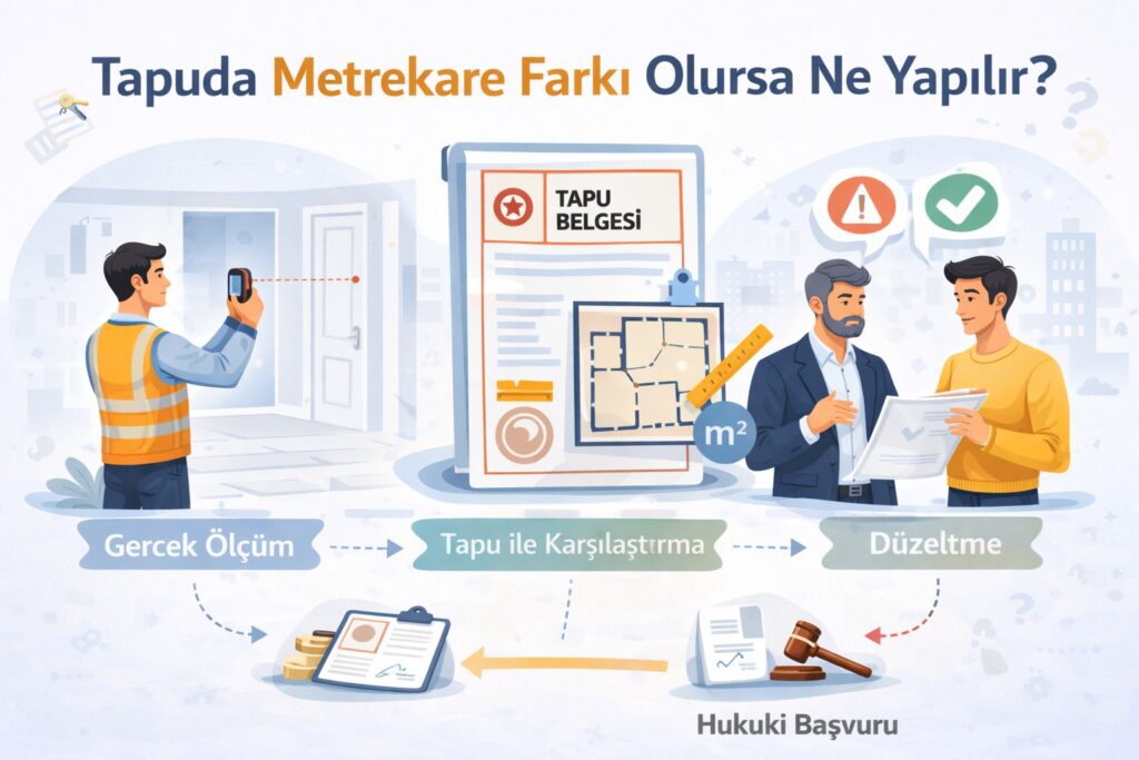 Tapuda Metrekare Farkı Olursa Ne Yapılır