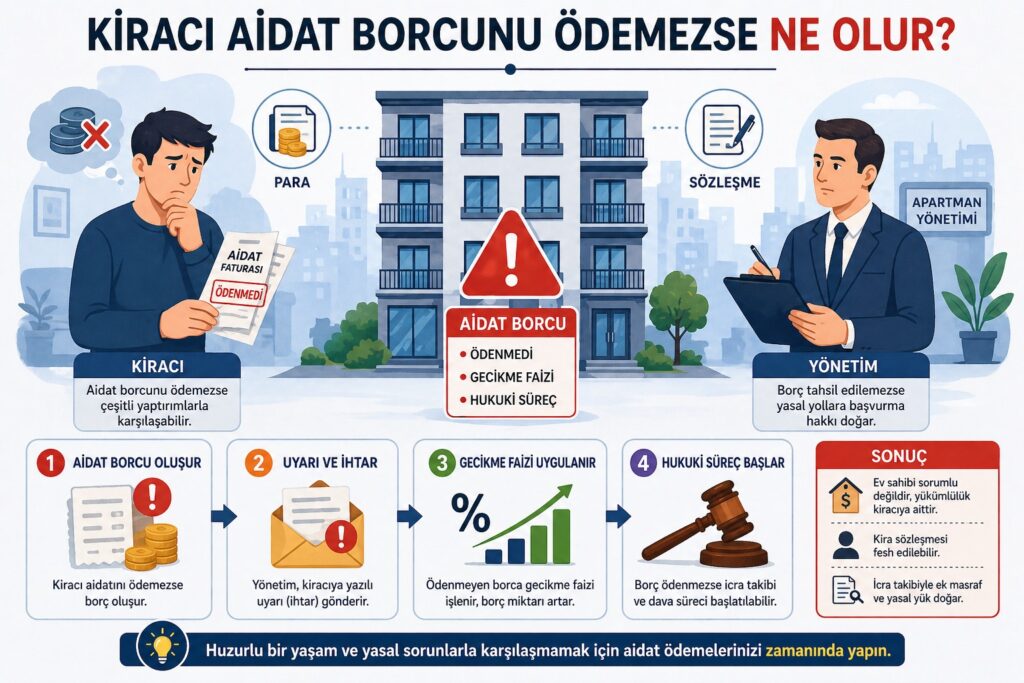 Kiracı Aidat Borcunu Ödemezse Ne Olur