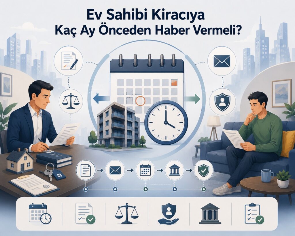 Ev sahibi kiracıya kaç ay önceden haber vermeli