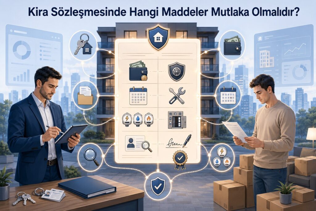 Kira sözleşmesinde hangi maddeler