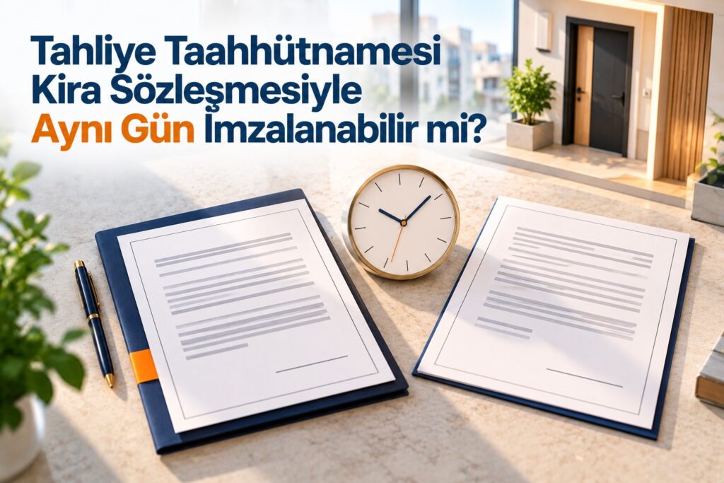 Tahliye Taahhütnamesi Kira Sözleşmesiyle Aynı Gün İmzalanabilir mi